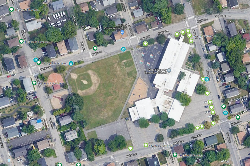 Lower South Providence: Tree Planting Map
