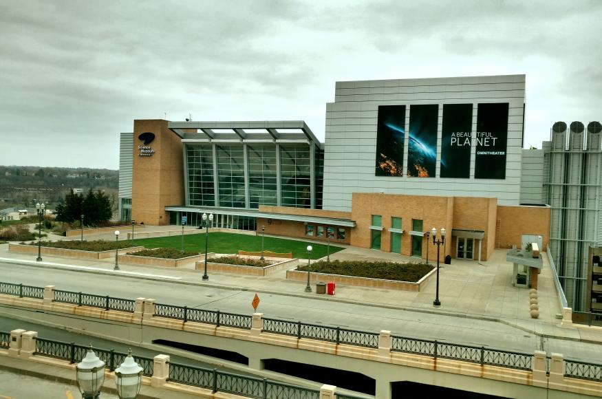 Front view of science museum