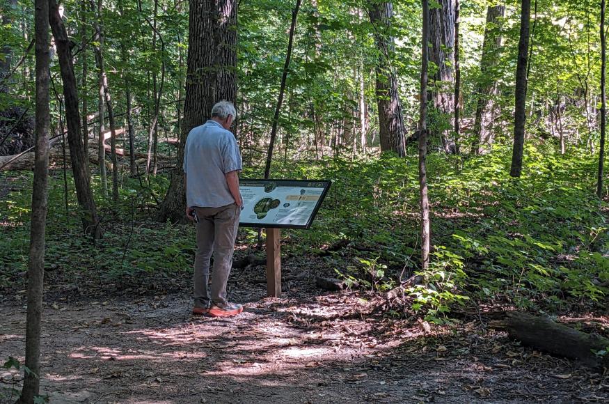 climate panels installed with person looking at one